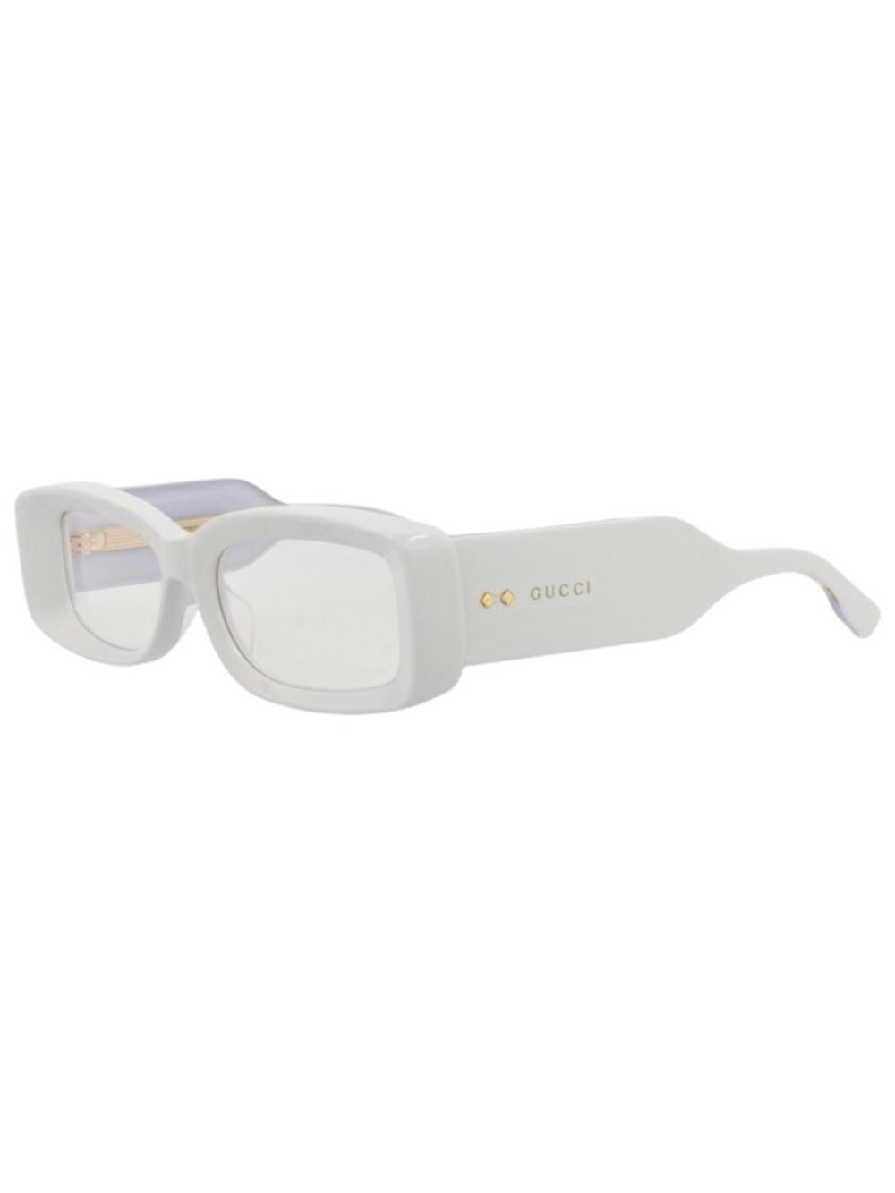 New Gucci Womens Square/Rectangle Grey Grey Transparent Fashion Designer Eyeglas